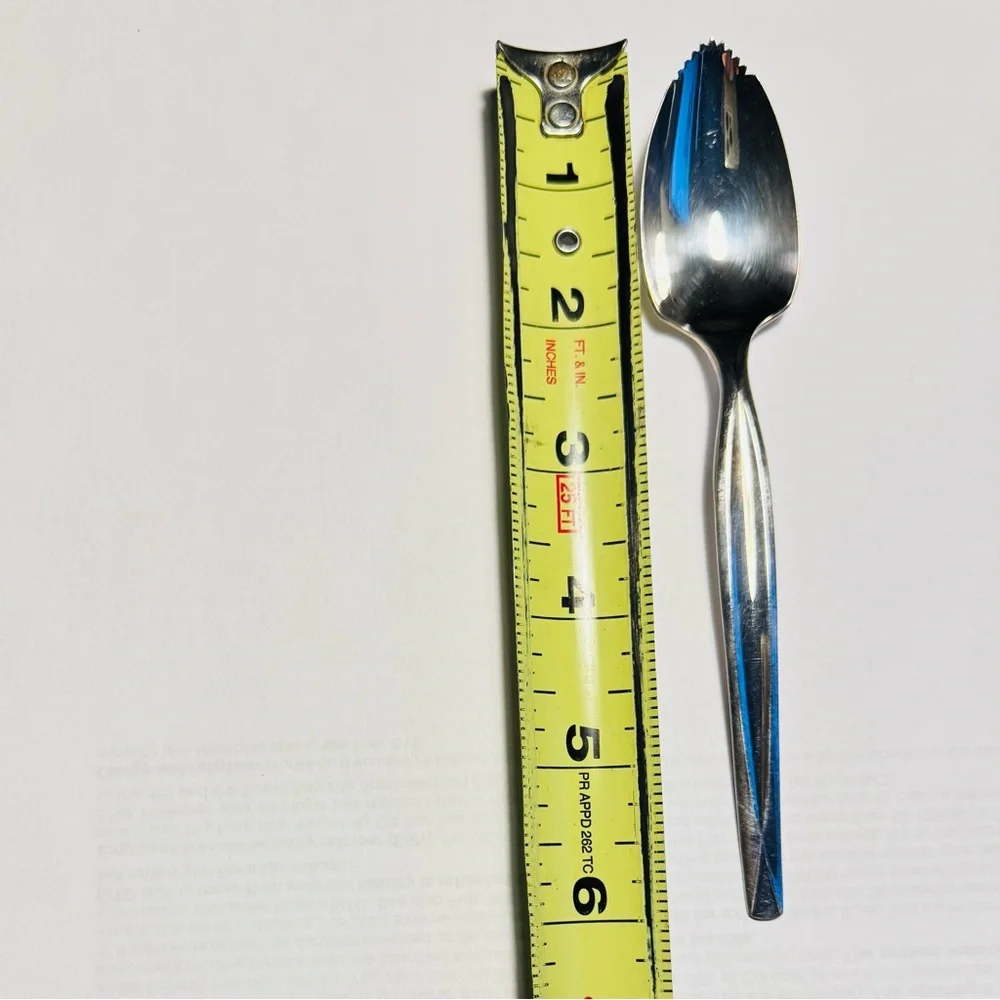 Vintage 1960s Wm Rogers Silverplate Grapefruit Spoons Set of 4 Serrated Flatware
